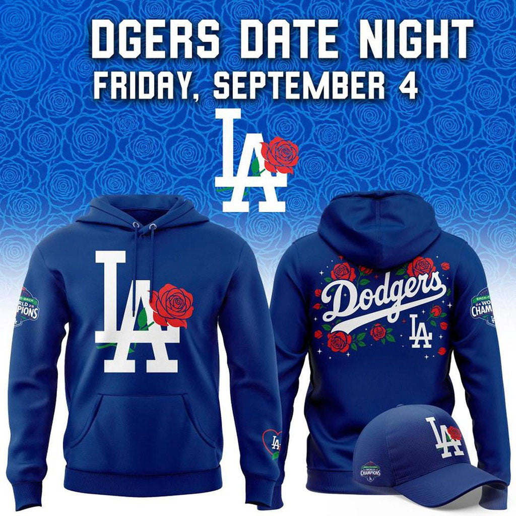 Los Angeles Dodgers X Date Night 2026 Hoodie LA Dodgers Merch Present For Baseball Fans - Merchluma
