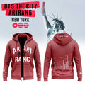 BTS World Tour Arirang New York Zip Hoodie 2026 BTS Merch Gift Ideas for Kpop Lovers - Merchluma