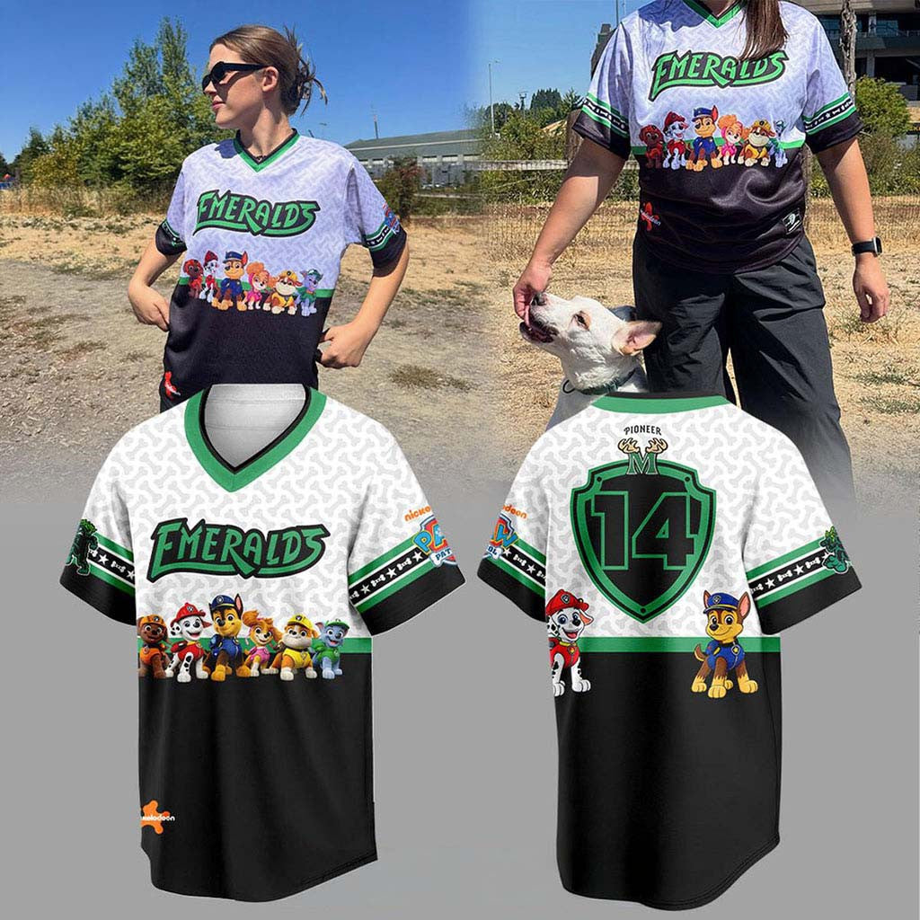 Eugene Emeralds X Paw Patrol 2026 The Game Jersey Eugene Emeralds Merch Baseball Fan Gifts - Merchluma
