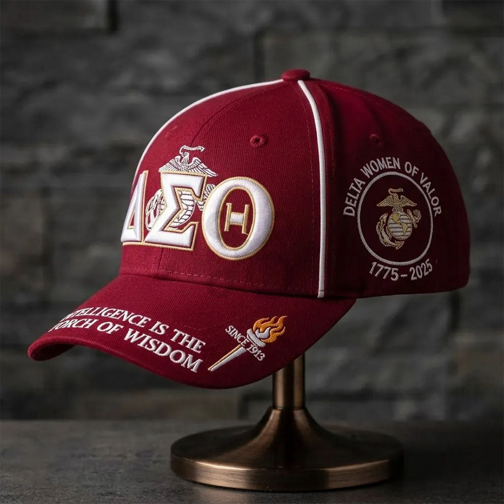 Delta Sigma Theta US Marine Corps Hat Delta Woman Of Valor Baseball Cap Gift For Mom - Merchluma