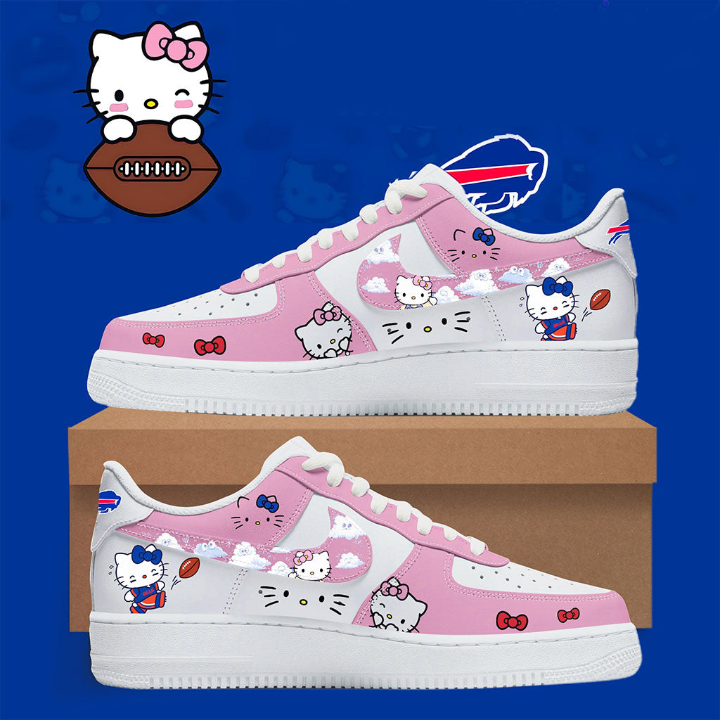 Buffalo Bills X Hello Kitty Sneakers Buffalo Bills Merch Game Day Gift For Football Fans - Merchluma