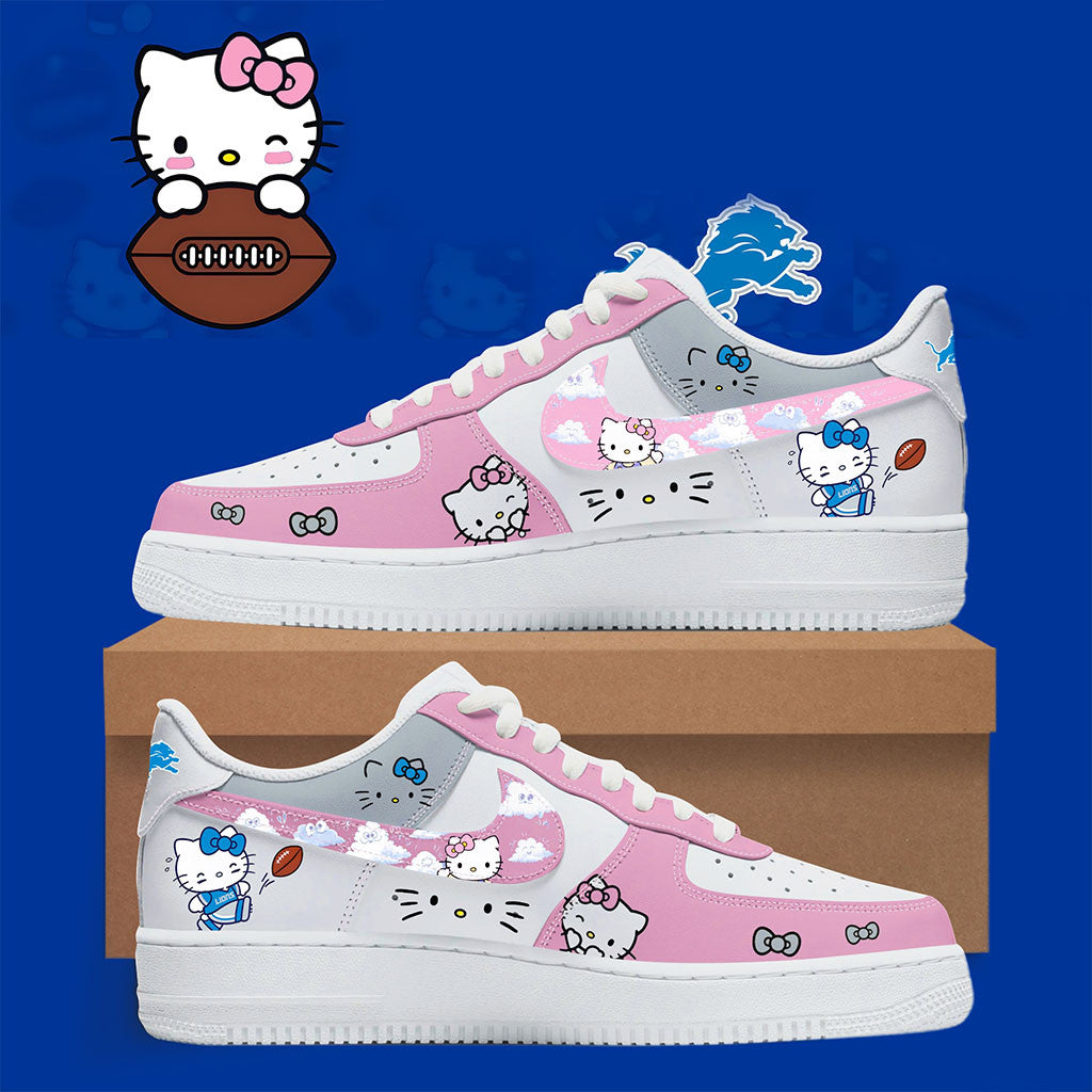 Detroit Lions X Hello Kitty Sneakers 2026 Detroit Lions Merch Present For Football Lovers - Merchluma