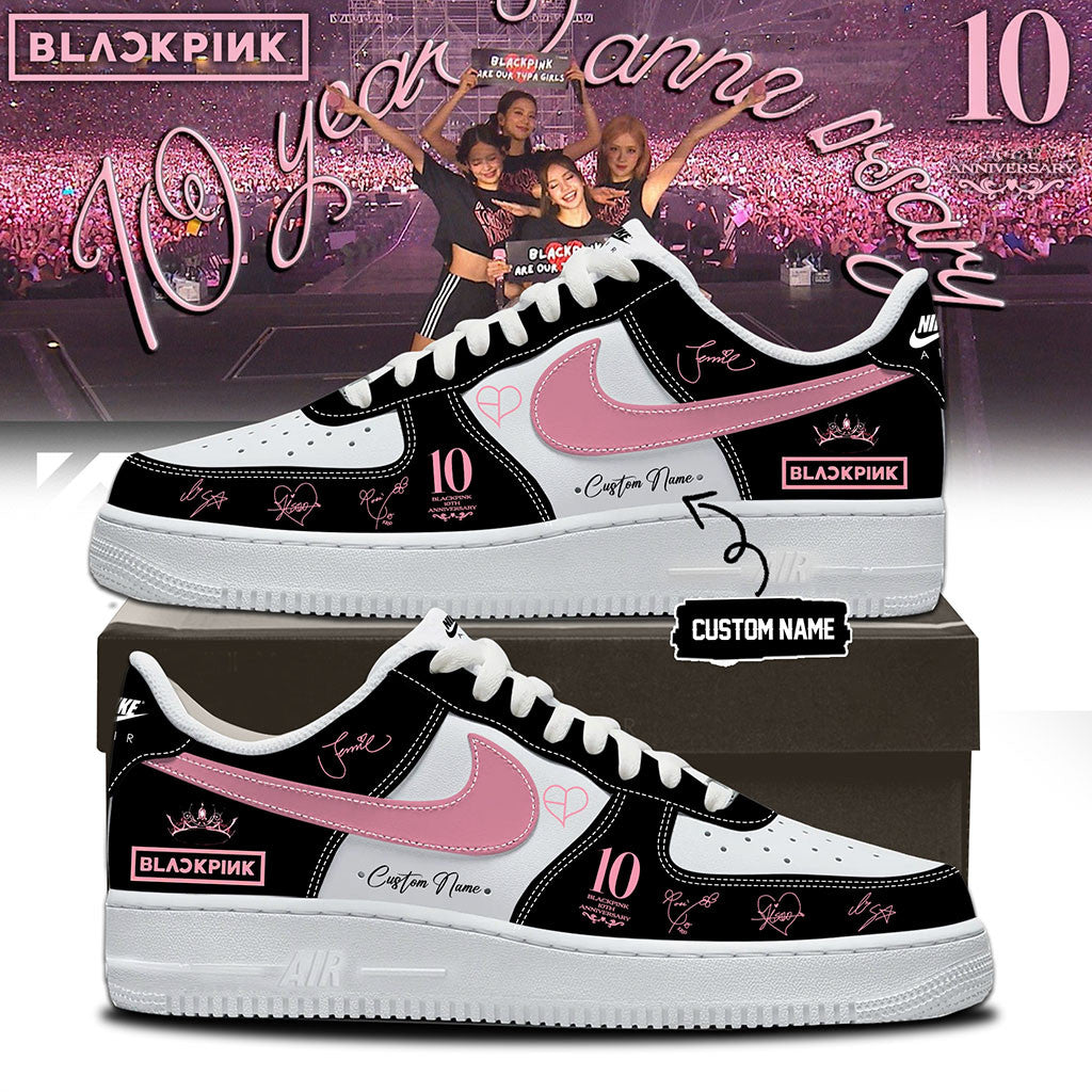 Custom Blackpink 2026 10th Anniversary Comeback Sneakers Blackpink Merch BLINK Gift Ideas - Merchluma