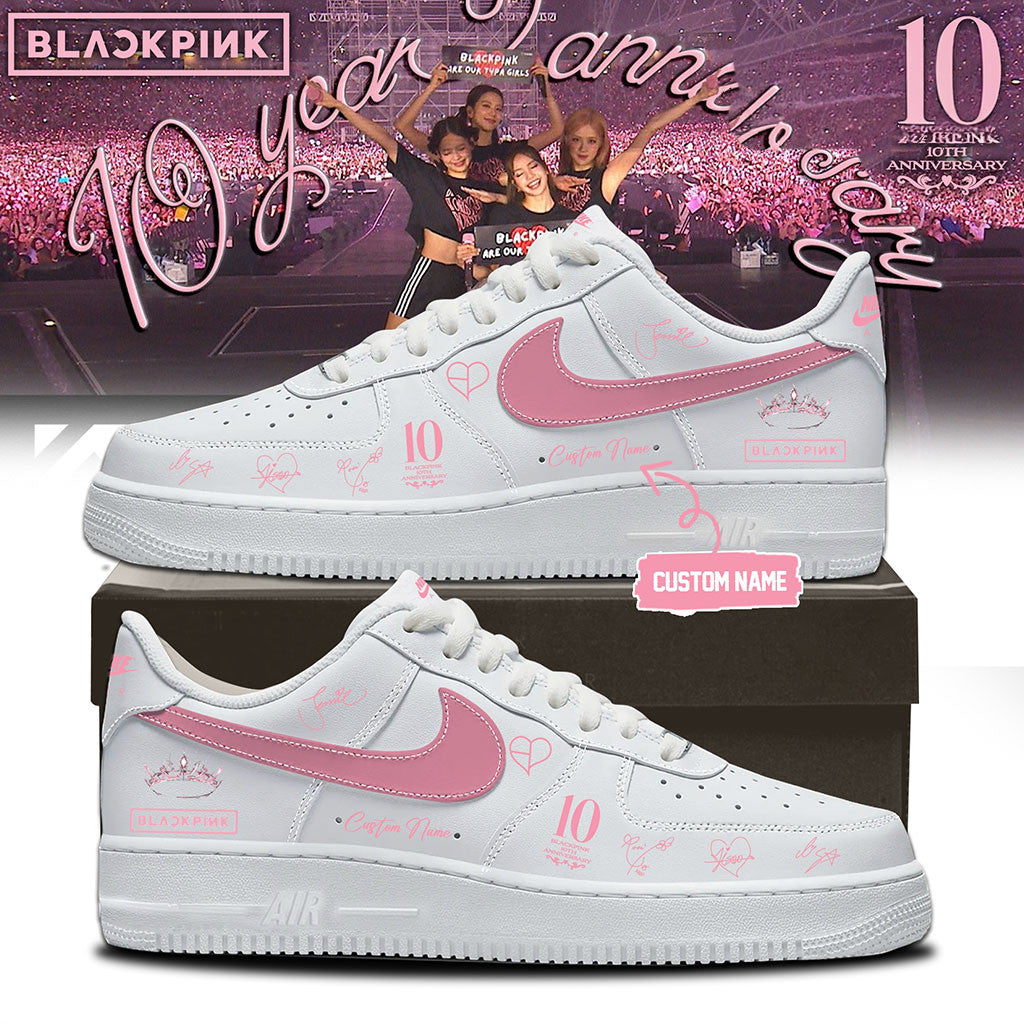Personalized Blackpink 10th Anniversary Comeback Shoes Blackpink Merch Gift For Blink - Merchluma