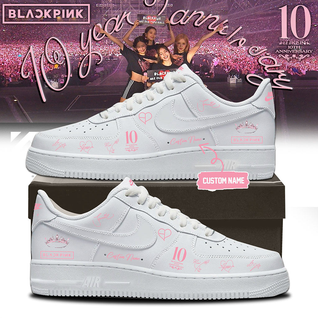 Personalized Blackpink 10th Anniversary Comeback Sneakers Blackpink Merch Kpop Fan Gifts - Merchluma