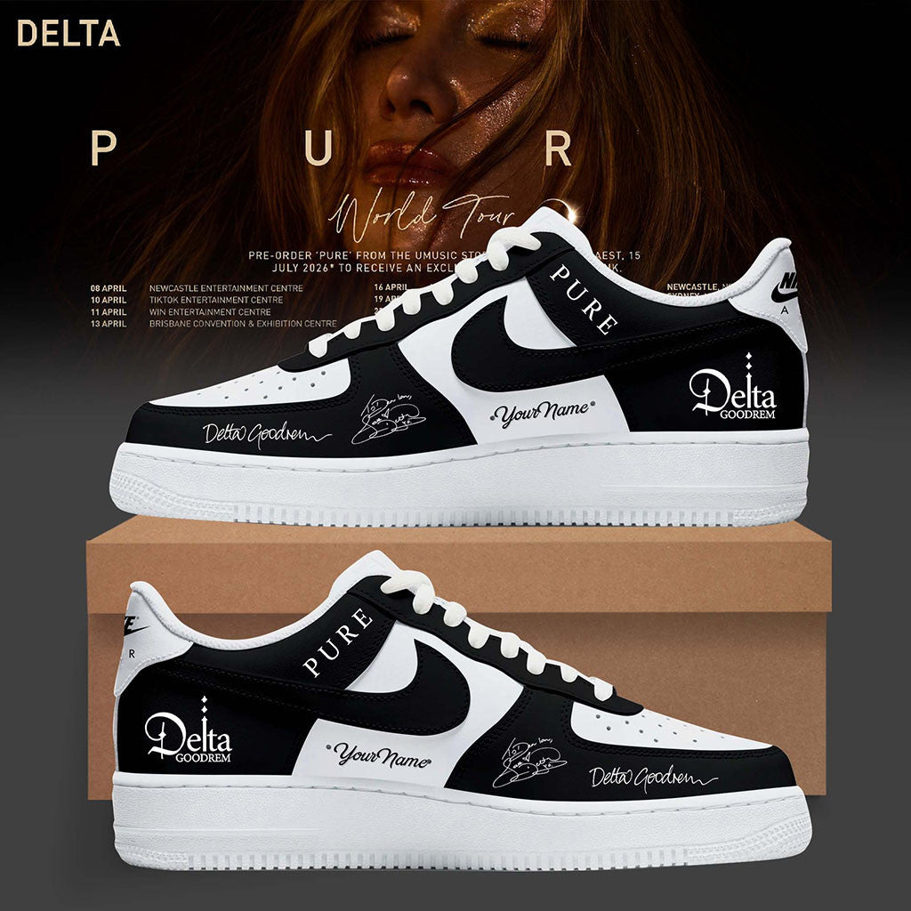 Personalized Delta Goodrem Pure World Tour 2026 Sneakers Delta Goodrem Merch Music Fan Gear - Merchluma