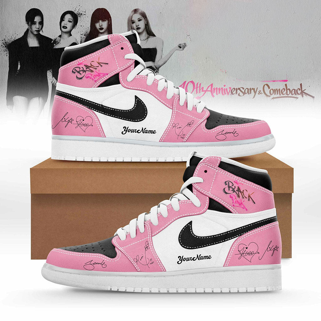 Customize Blackpink 2026 10th Anniversary Comeback Sneakers Blackpink Merch BLINK Gear - Merchluma