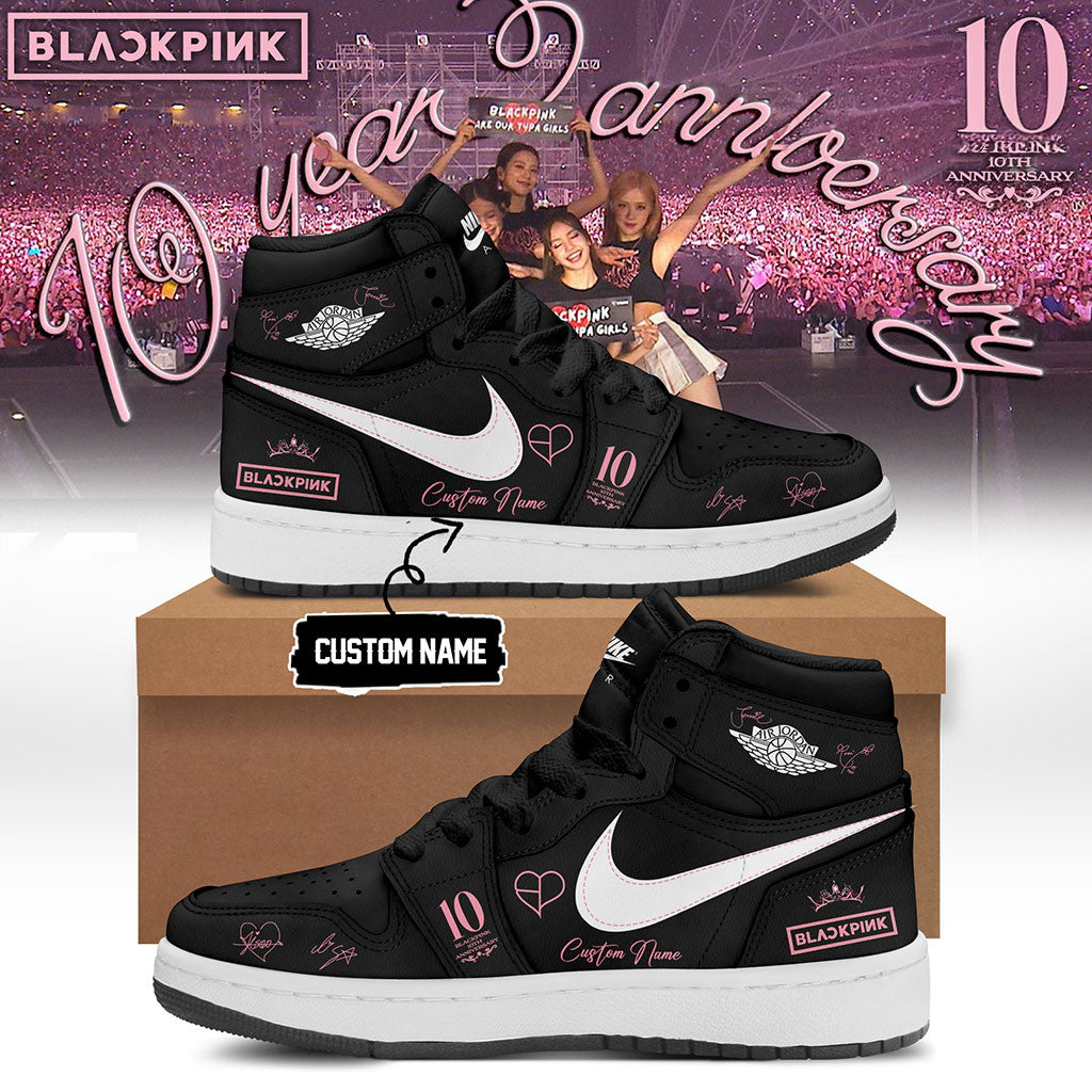 Personalized Blackpink Merch 2026 BP 10th Anniversary Comeback Sneakers Kpop Fan Gear - Merchluma
