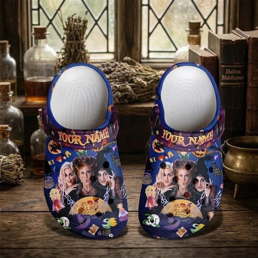Personalized Hocus Pocus Crocs Clog Shoes Halloween Merch Gift For Sisters - Merchluma