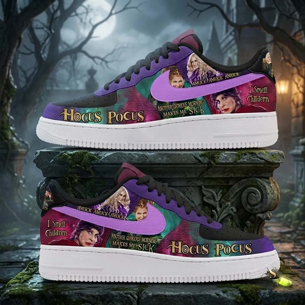 Hocus Pocus Sanderson Sisters Sneakers I Smell Children Shoes Halloween Gift Ideas - Merchluma