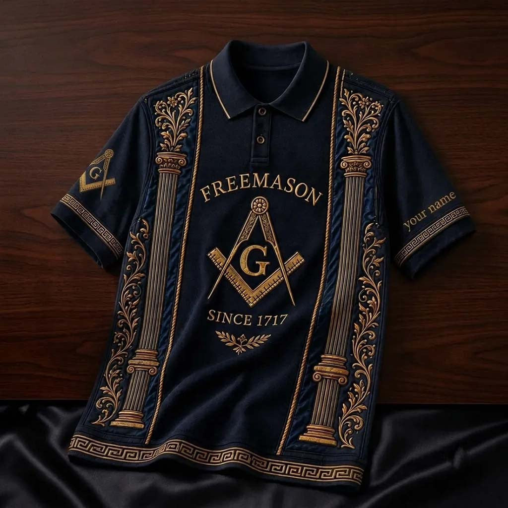 Personalized Freemason Since 1717 Polo Shirt Unique Birthday Gift For Husband - Merchluma