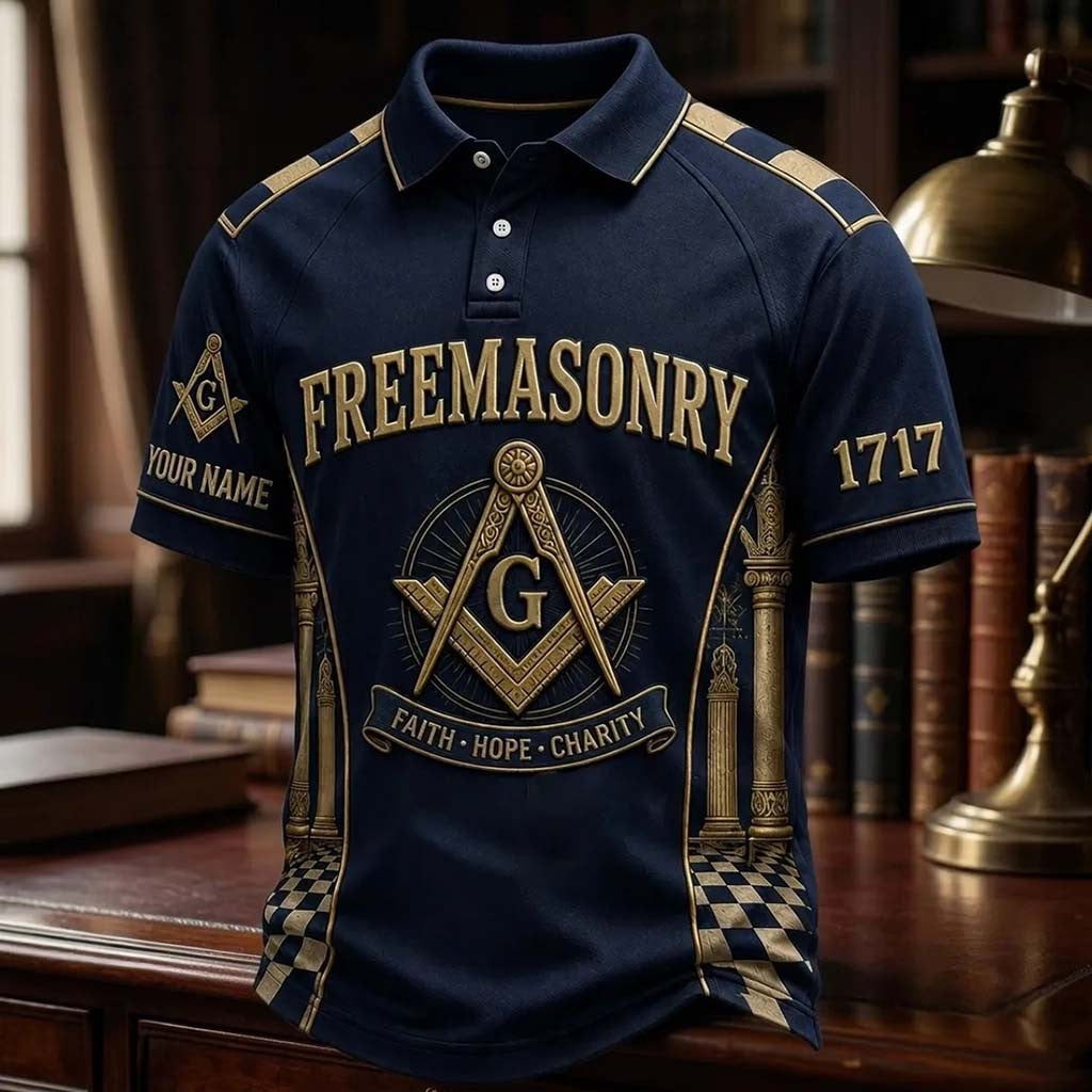 Personalized Freemasonry Faith Hope Charity Polo Shirt Best Gifts For Boyfriend - Merchluma