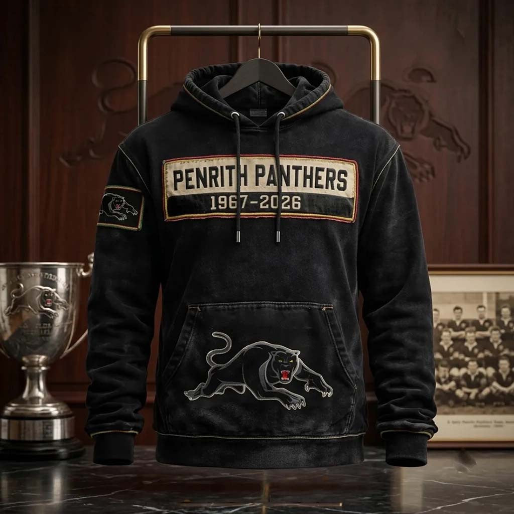 Penrith Panthers 1967 2026 Premium Black Hoodie Penrith Panthers Merch Gift For Rugby Lovers - Merchluma