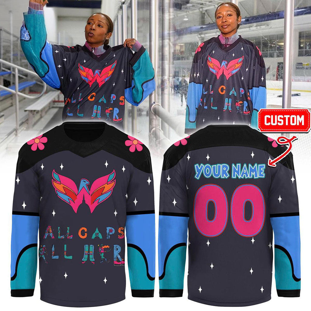Personalized Washington Capitals Merch 2026 All Caps All Her Summer Camp Hockey Jersey Gifts - Merchluma