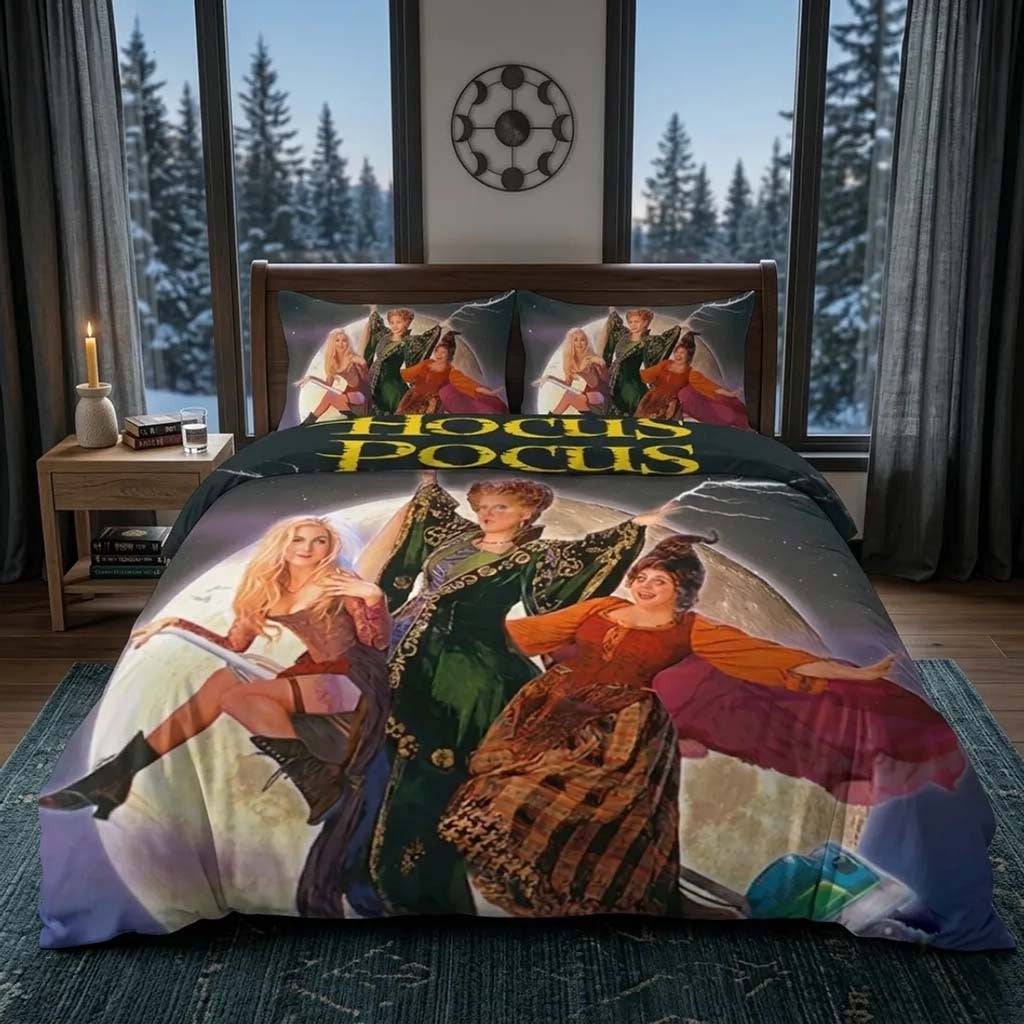Hocus Pocus Sanderson Sisters Bedding Set Bed Decor Ideas Hocus Pocus Merch Halloween Gifts - Merchluma