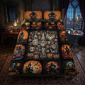 2026 Halloween Horror Pumpkin Quilt Bedding Set Spooky Home Decor Ideas Halloween Gifts - Merchluma