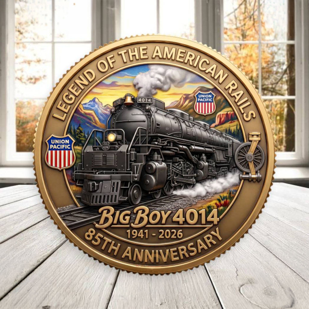 Big Boy 4014 Steam Legend 85th Anniversary Coin Legend Of The American Rails Coin Dad Gifts - Merchluma