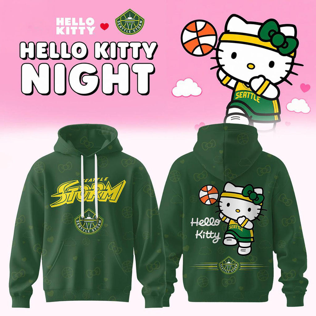 Seattle Storm X Hello Kitty Night 2026 Hoodie Seattle Storm Merch Present For Basketball Fans - Merchluma