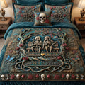 Personalized Skeleton Couple Still Not Sick Of You Quilt Bedding Set Halloween Bedroom Decor - Merchluma