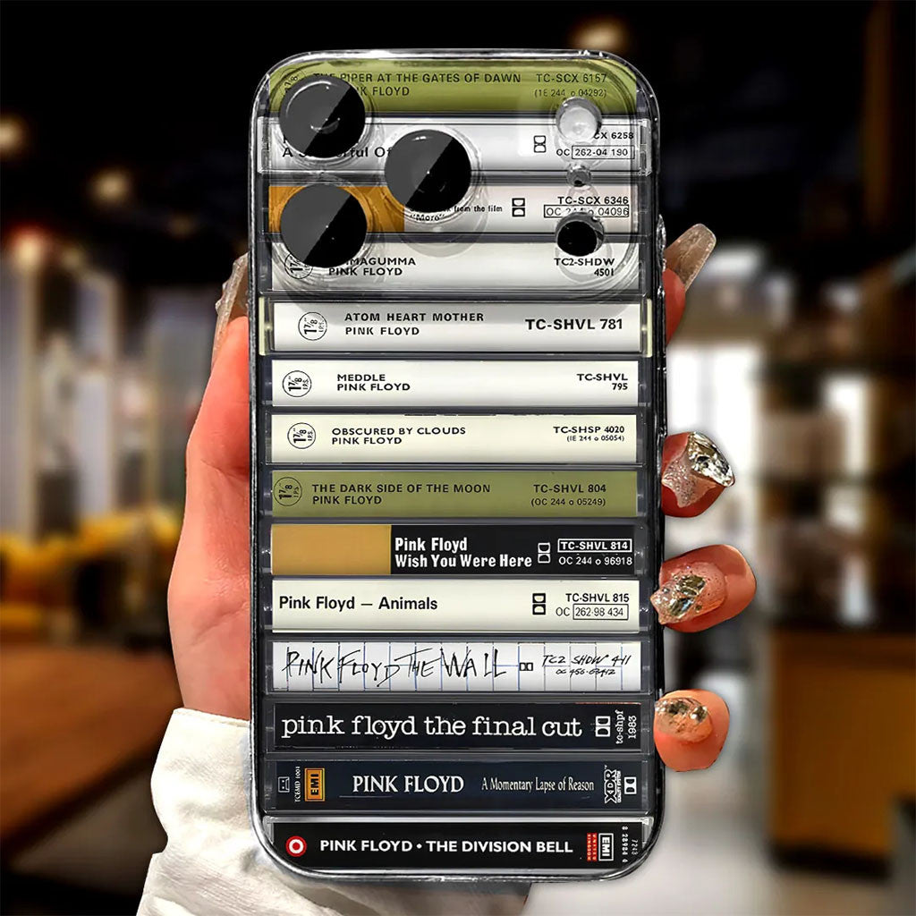 Pink Floyd Stack Of Cassette Tapes Phone Case Pink Floyd Merch Present For Band Fans - Merchluma