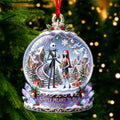 Custom Jack Skellington and Sally The Nightmare Before Christmas Acrylic Ornament Spooky In Love - Merchluma