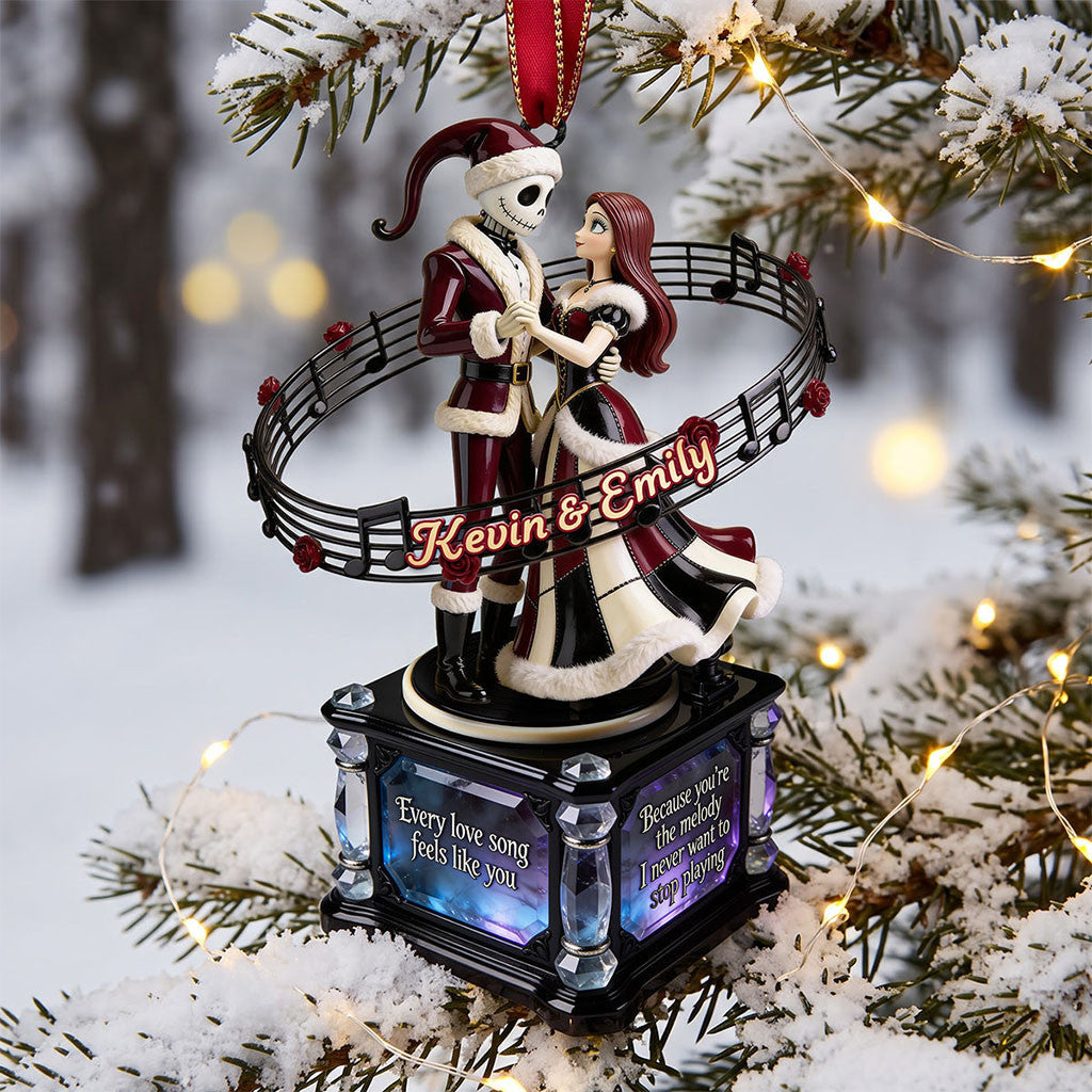 Personalized Jack And Sally From The Nightmare Before Christmas Ornament Gifts For Horror Lovers - Merchluma