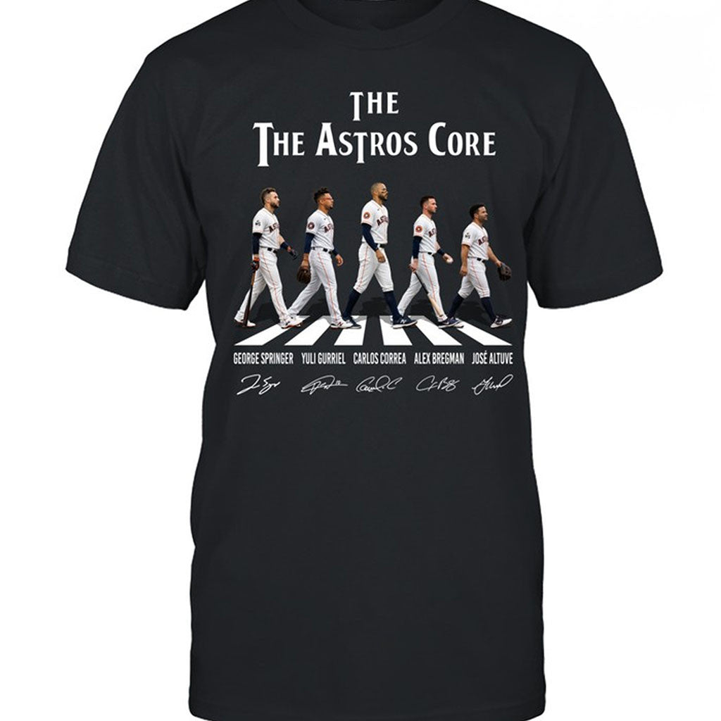 Houston Astros The Astros Core T-Shirt Houston Baseball Legends Abbey Road Shirt Fan Merch - Merchluma