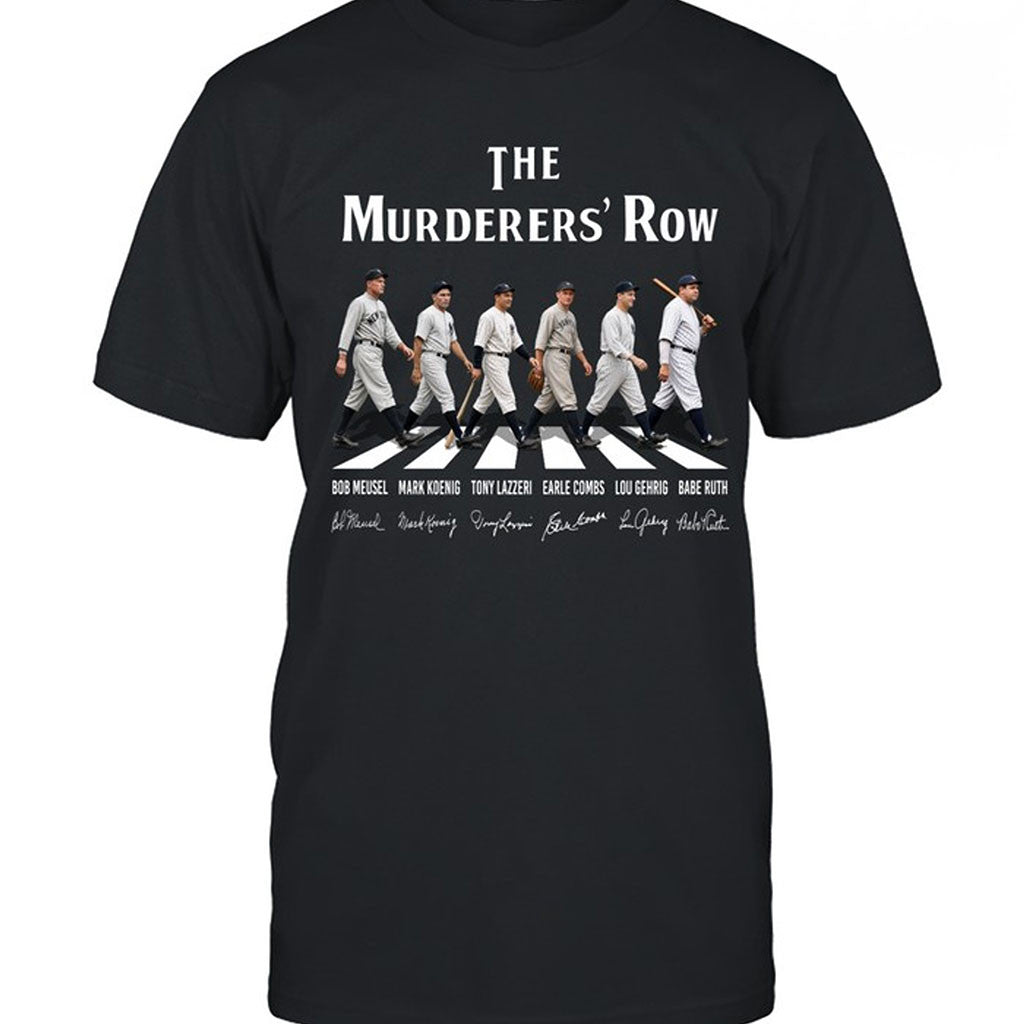 New York Yankees Merch The Murderers Row Abbey Road T-Shirt Gift For Baseball Lovers - Merchluma