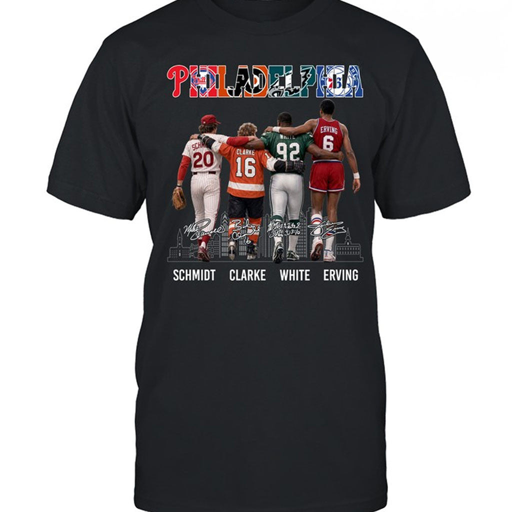 Philadelphia Champions Legends T-Shirt Philadelphia Sports Championship Tribute Clothing - Merchluma