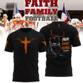 Texas Longhorns Faith Family Football 2026 T-Shirt Texas Longhorns Merch Game Day Gifts - Merchluma