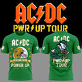 Notre Dame Fighting Irish X AC DC Tour T-Shirt ACDC Power Up Tour Merch Music Fan Gifts Ideas - Merchluma