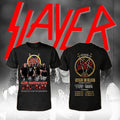 Slayer 45th Anniversary Shirt Reign in Blood Tour Dates T-Shirt Slayer Heavy Metal Band Merch - Merchluma