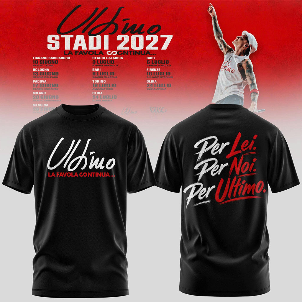 Ultimo Stadi 2027 La Favola Continua Tour T-Shirt Ultimo Merch Gift For Music Lovers - Merchluma