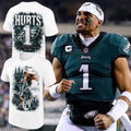 Jalen Hurts Philadelphia Eagles QB1 T-Shirt Believe Tee #1 Hurts Merch Gifts For Football Fan - Merchluma