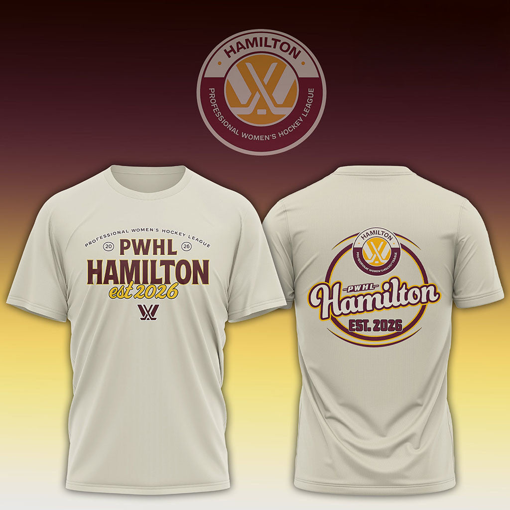 PWHL Hamilton Est 2026 Graphic T-Shirt PWHL Hamilton Merch Gift For Hockey Fans - Merchluma