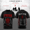 I Prevail The Violent Nature Tour 2026 T-Shirt Black I Prevail Merch Gifts For Rock Music Lover - Merchluma