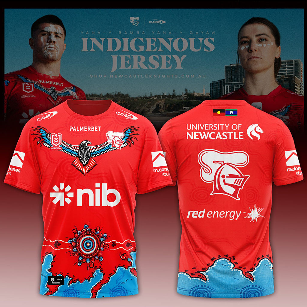 Newcastle Knights 2026 Indigenous T-Shirt Newcastle Knights Merch Rugby Lover Gift For Him - Merchluma
