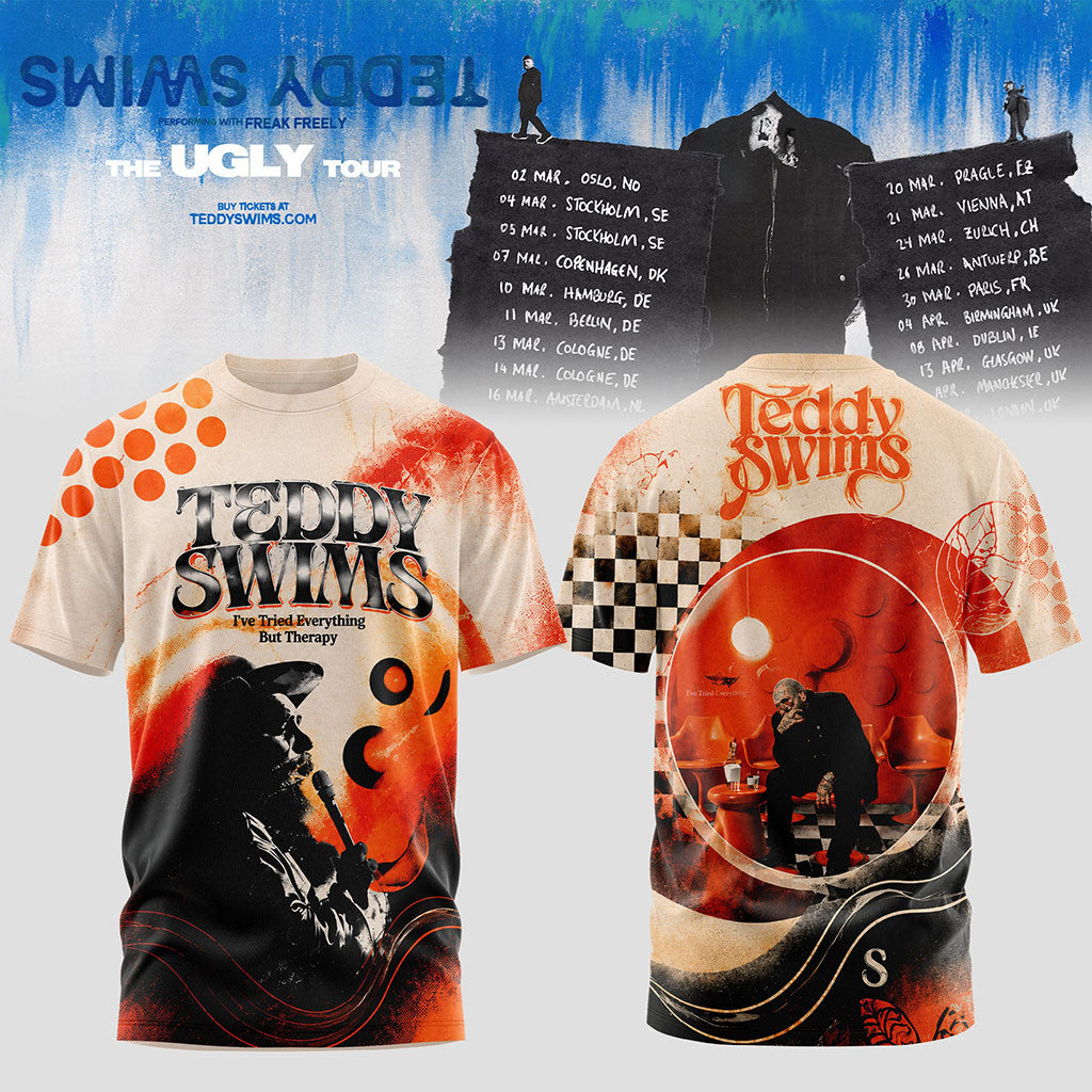Teddy Swims The Ugly Tour 2026 T-Shirt Teddy Swims Merch Cool Gifts For Music Lovers - Merchluma