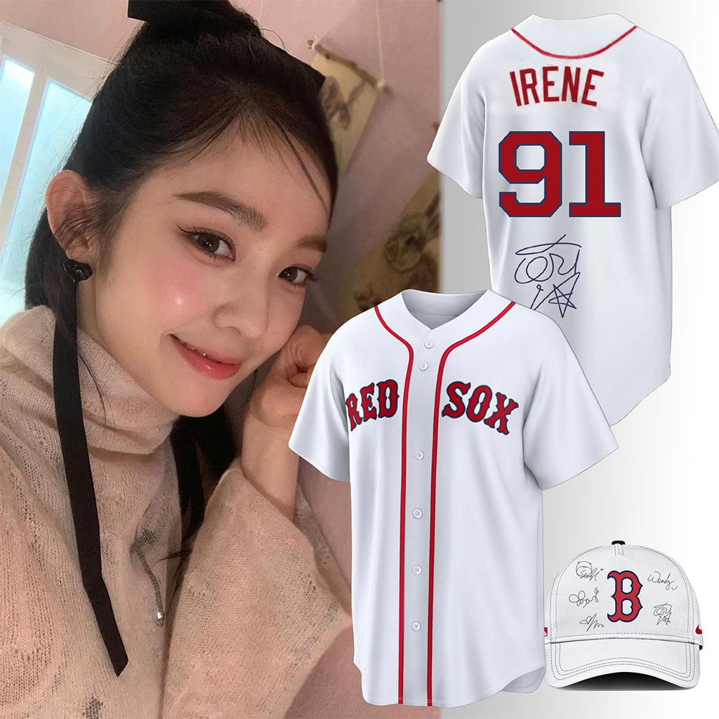 Blackpink 10th Anniversary Comeback Red Velvet Irene Baseball Jersey Red Sox Merch Fan Gifts - Merchluma
