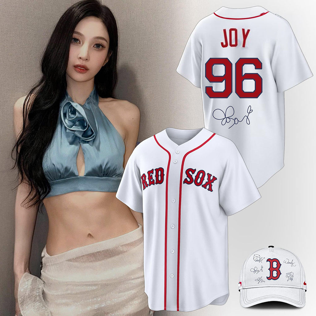 Blackpink 10th Anniversary Comeback Red Velvet Joy Baseball Jersey Red Sox #96 Joy Merch - Merchluma