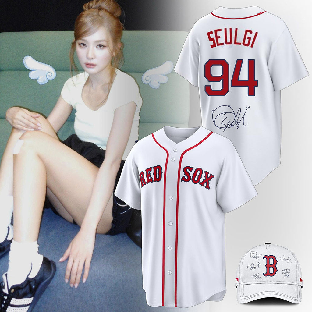 Blackpink 10th Anniversary Comeback Red Velvet Seulgi Baseball Jersey Red Sox Merch Fan Gifts - Merchluma