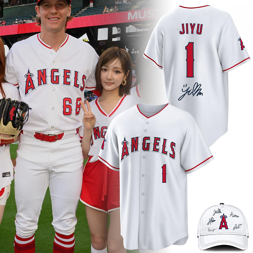 Los Angeles Angels KiiiKiii #1 Jiyu Baseball Jersey 2026 KiiiKiii Tour Merch Gift For Fans - Merchluma