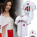 Los Angeles Angels KiiiKiii #41 Sui Signed Baseball Jersey 2026 KiiiKiii Tour Merch Fan Gifts - Merchluma