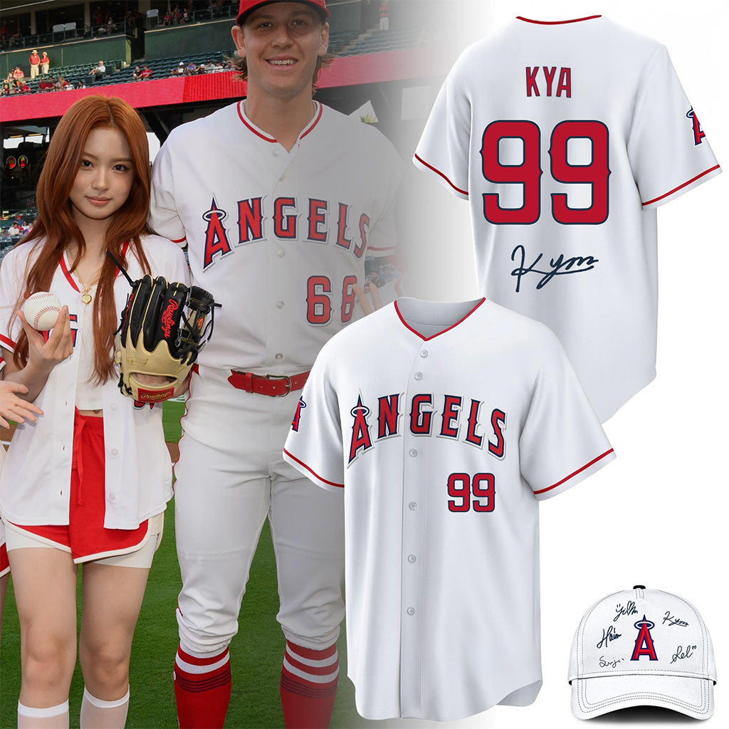 Los Angeles Angels KiiiKiii #99 Kya Baseball Jersey 2026 KiiiKiii Tour Merch Fan Present - Merchluma