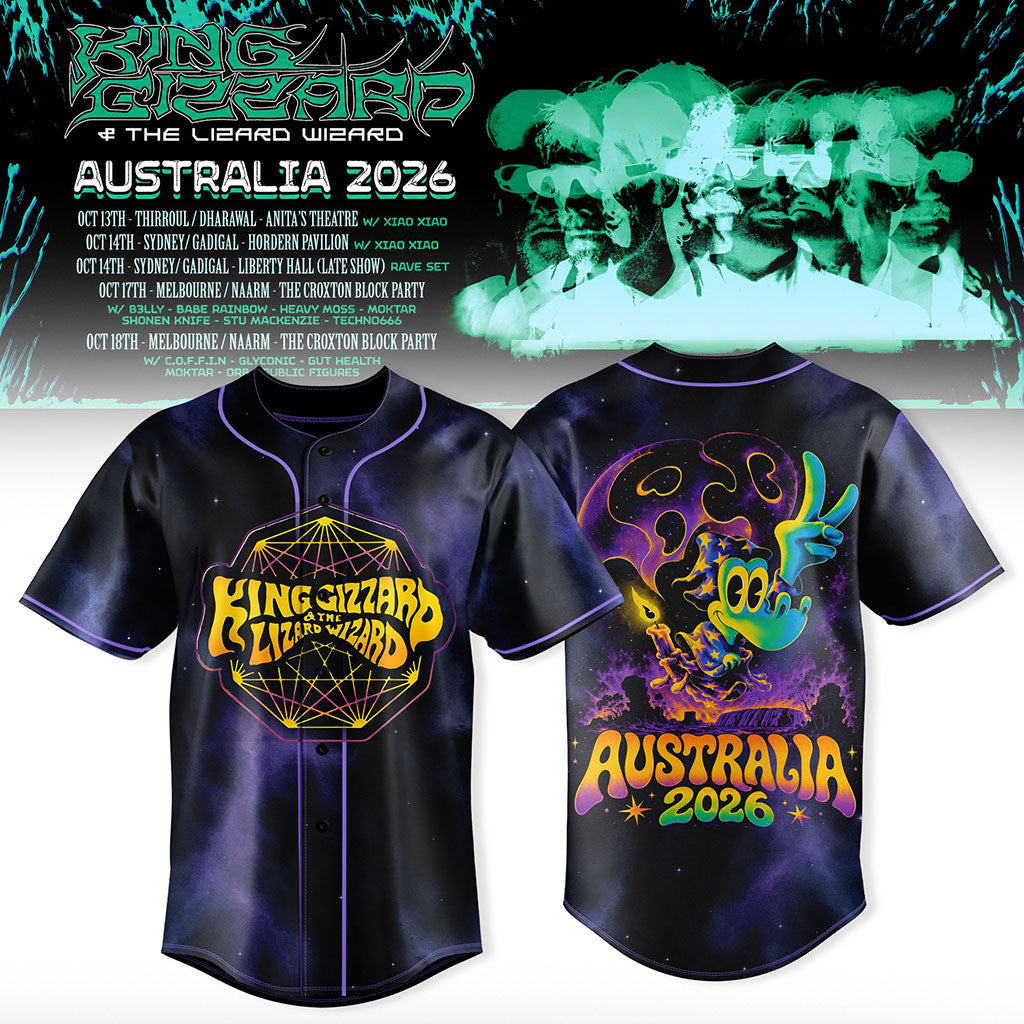 King Gizzard And The Lizard Wizard Merch Australia Tour 2026 Jersey Gifts For Rock Fans - Merchluma