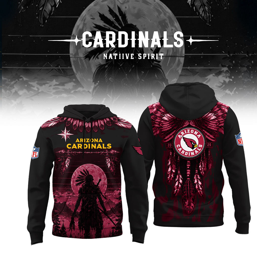 Arizona Cardinals Native Spirit Heritage Hoodie 2026 Arizona Cardinals Merch Football Fan Gifts - Merchluma