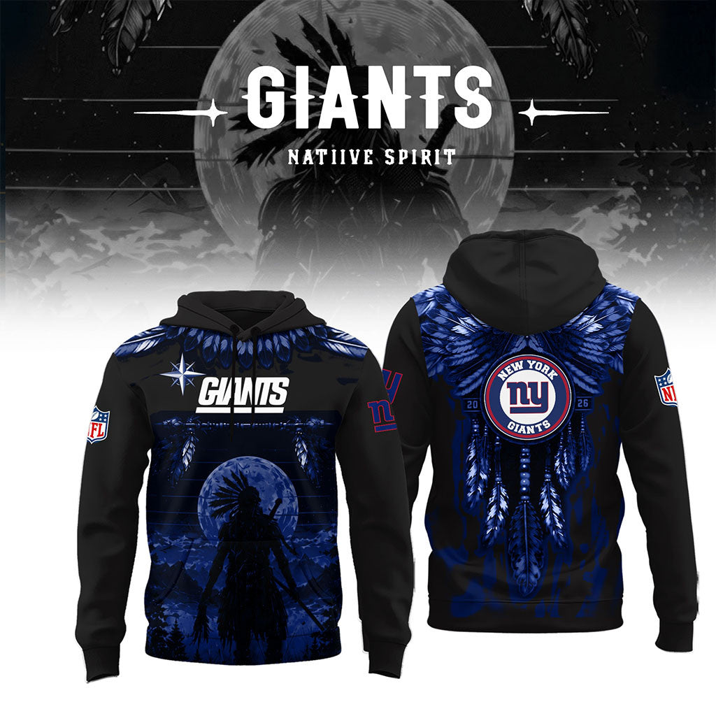 New York Giants Native Spirit Heritage Hoodie 2026 NY Giants Merch Gift For Football Lovers - Merchluma