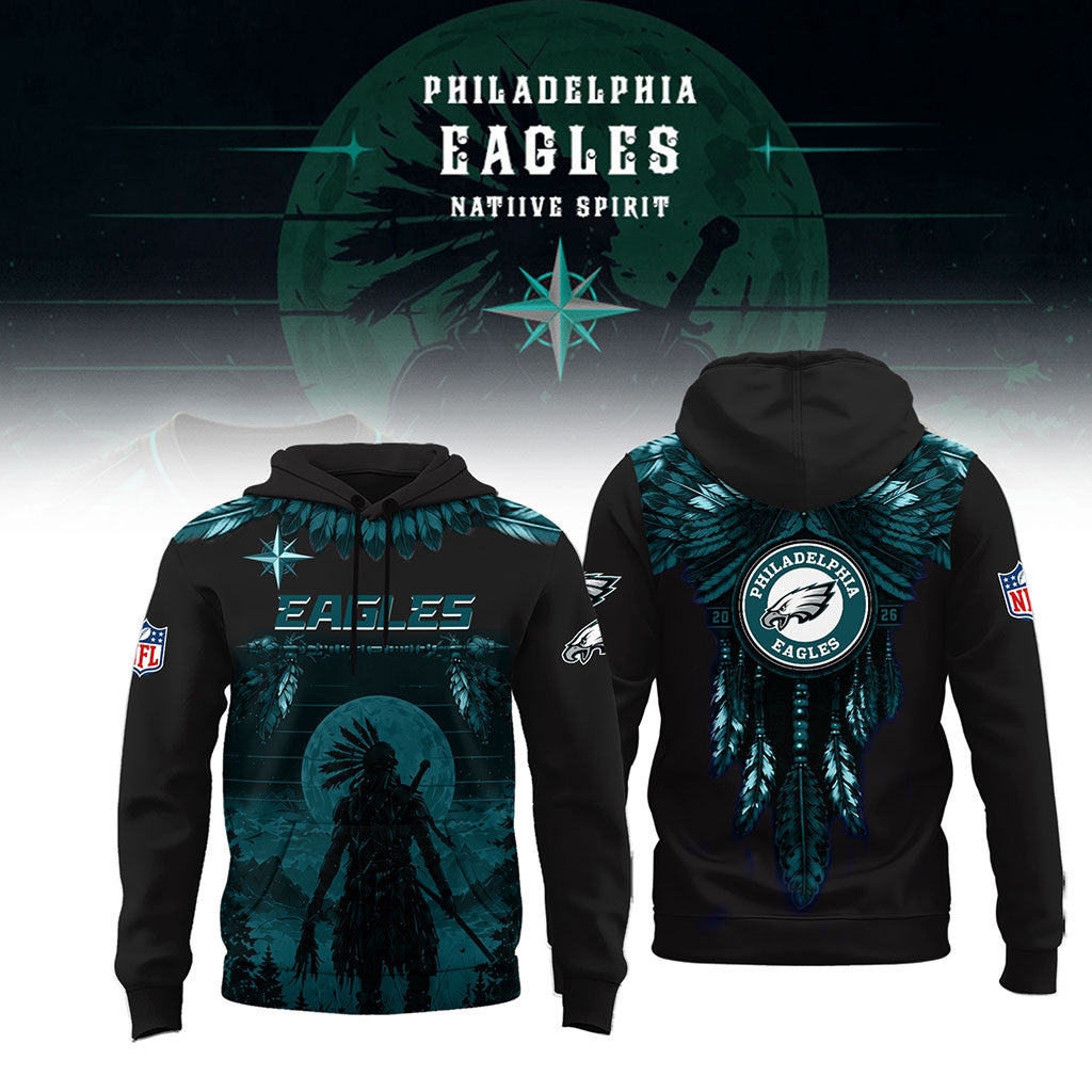 Philadelphia Eagles Native Spirit Heritage Hoodie 2026 Philly Eagles Merch Football Fan Gifts - Merchluma
