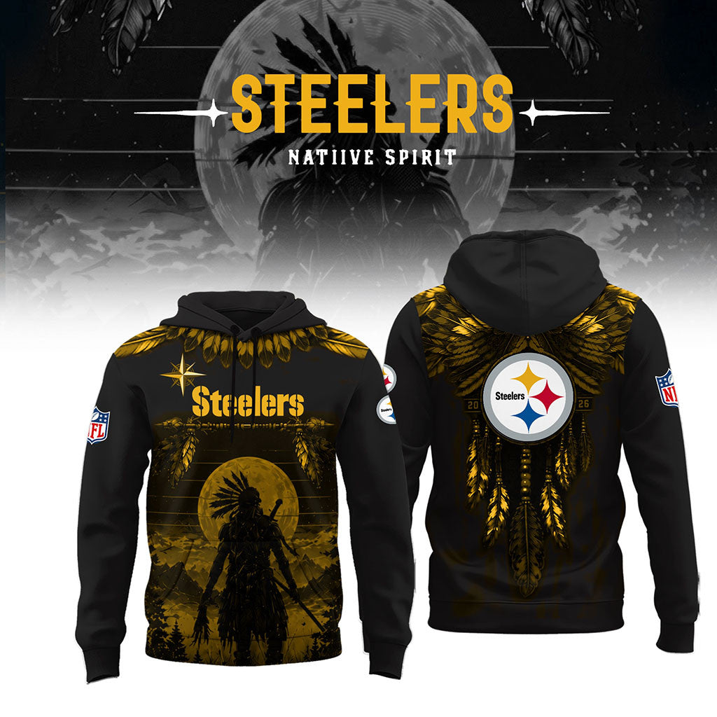 Pittsburgh Steelers Native Spirit Heritage Hoodie 2026 Steelers Merch Present For Football Fans - Merchluma