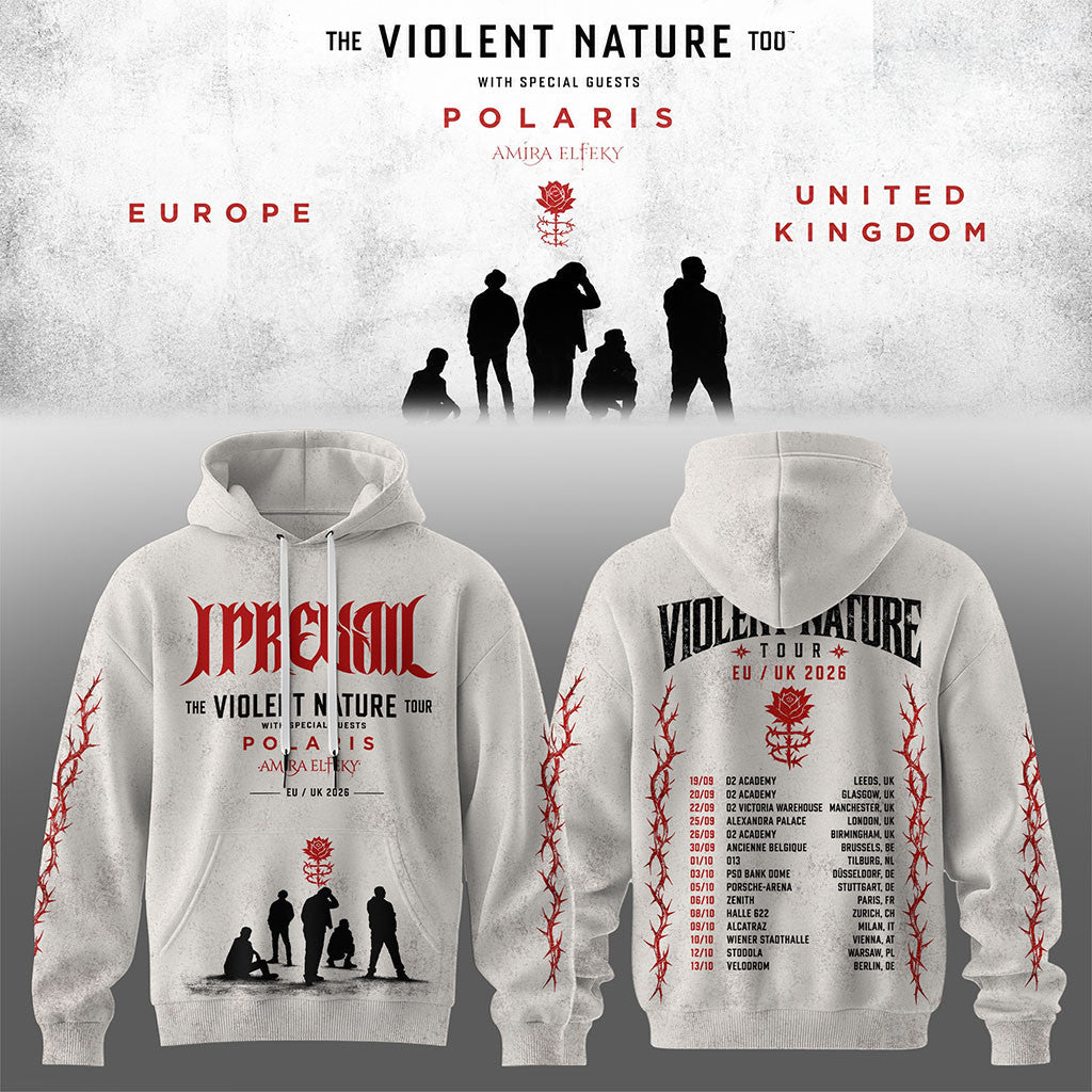 I Prevail The Violent Nature Tour 2026 Tour Hoodie I Prevail Merch Gifts For A Rock Music Lover - Merchluma